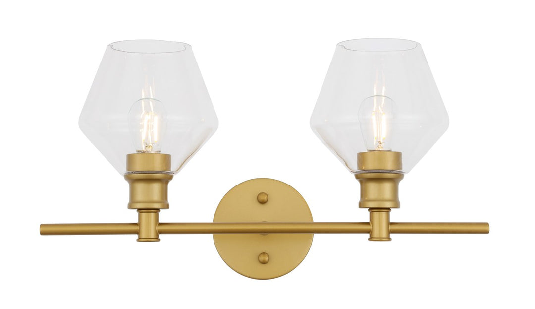 Gene Two Light Wall Sconce in Brass - available from The Lighting Shoppe, trusted by Canadian homeowners