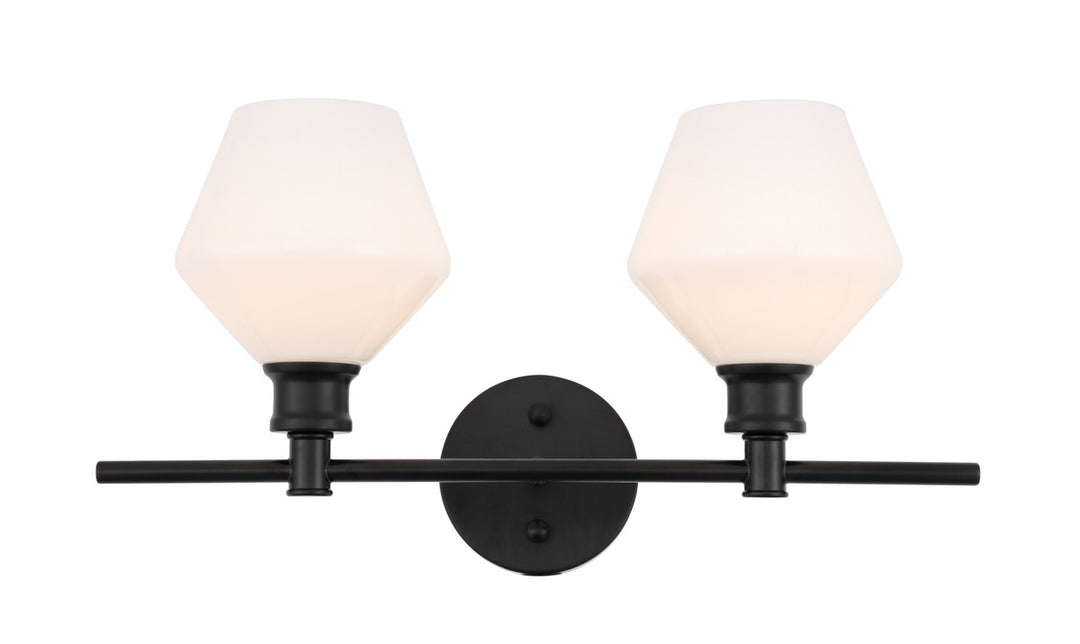 Gene Two Light Wall Sconce in Black - available from The Lighting Shoppe, trusted by Canadian homeowners