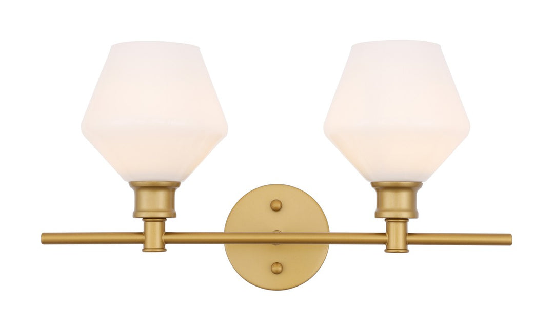 Gene Two Light Wall Sconce in Brass - available from The Lighting Shoppe, trusted by Canadian homeowners