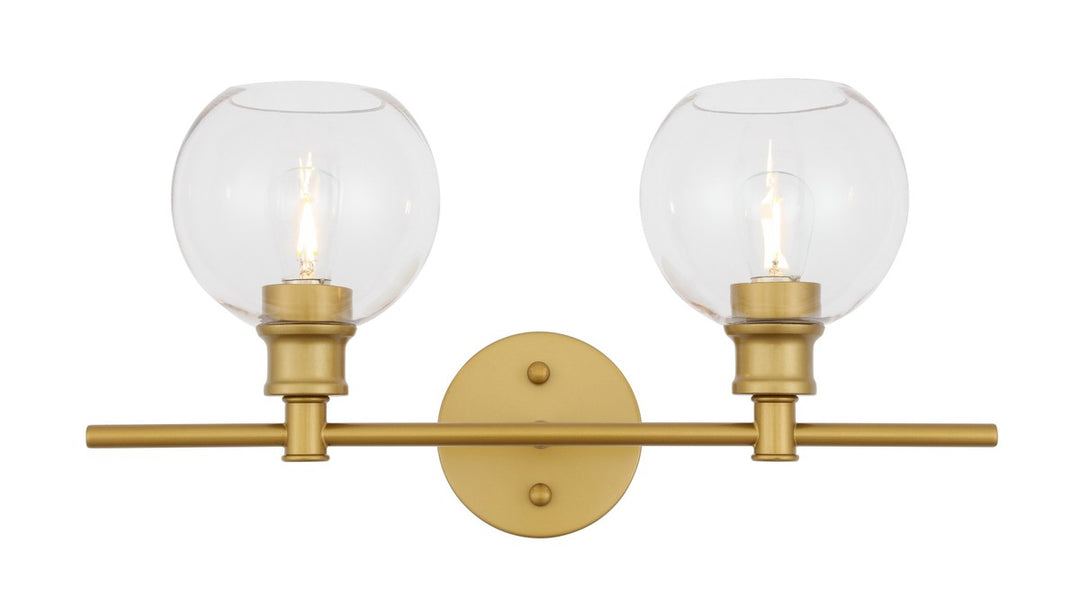 Collier Two Light Wall Sconce in Brass - available from The Lighting Shoppe, trusted by Canadian homeowners