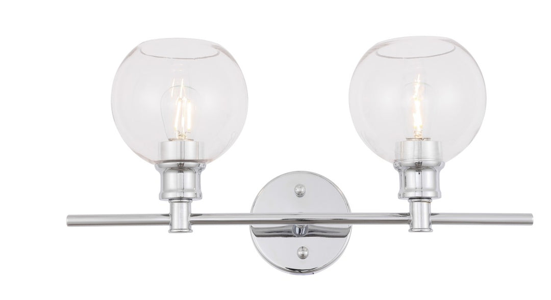 Collier Two Light Wall Sconce in Chrome - available from The Lighting Shoppe, trusted by Canadian homeowners