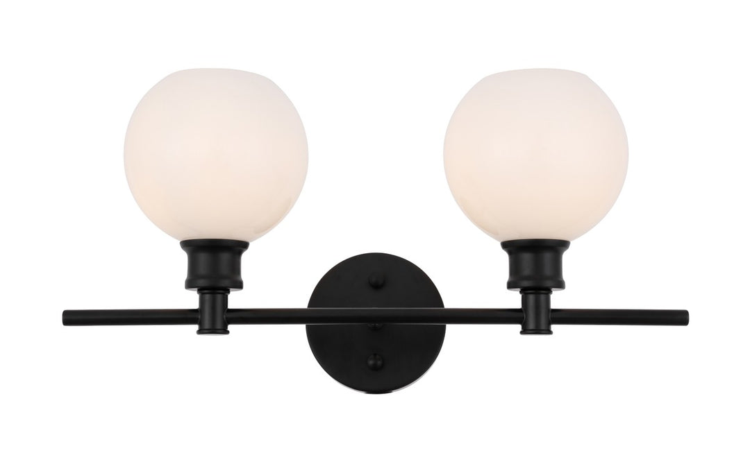 Collier Two Light Wall Sconce in Black - available from The Lighting Shoppe, trusted by Canadian homeowners