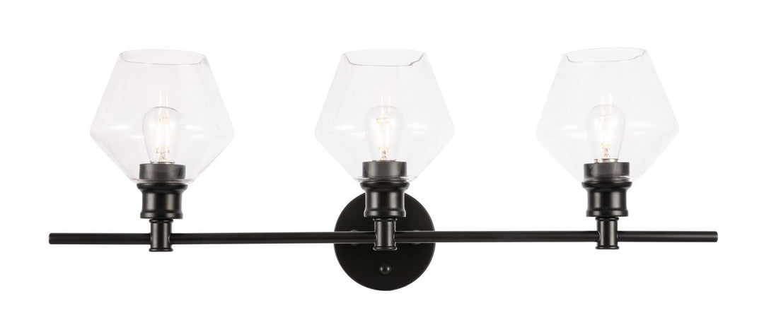 Gene Three Light Wall Sconce in Black - available from The Lighting Shoppe, trusted by Canadian homeowners