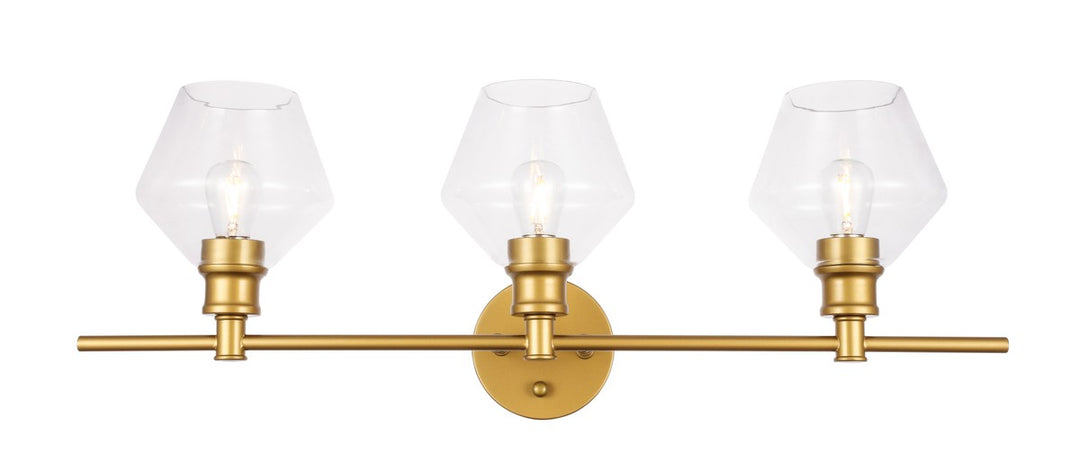Gene Three Light Wall Sconce in Brass - available from The Lighting Shoppe, trusted by Canadian homeowners