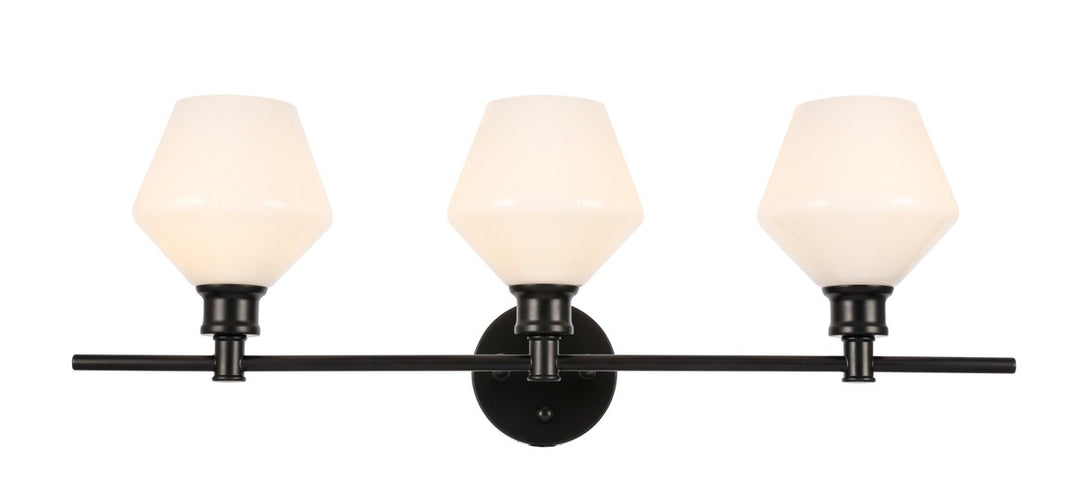 Gene Three Light Wall Sconce in Black - available from The Lighting Shoppe, trusted by Canadian homeowners