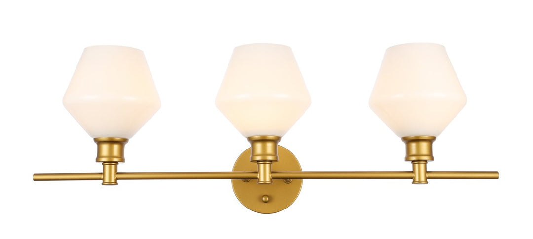 Gene Three Light Wall Sconce in Brass - available from The Lighting Shoppe, trusted by Canadian homeowners