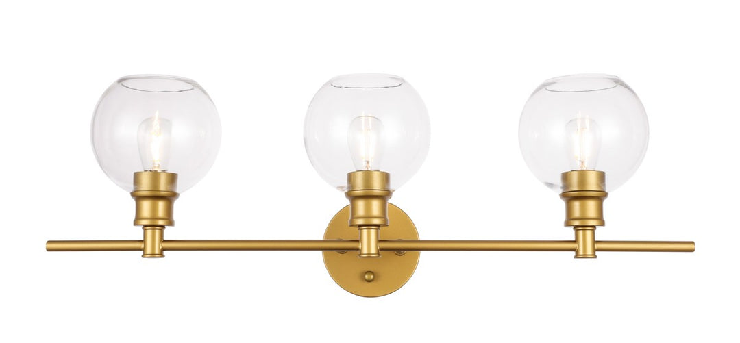 Collier Three Light Wall Sconce in Brass - available from The Lighting Shoppe, trusted by Canadian homeowners