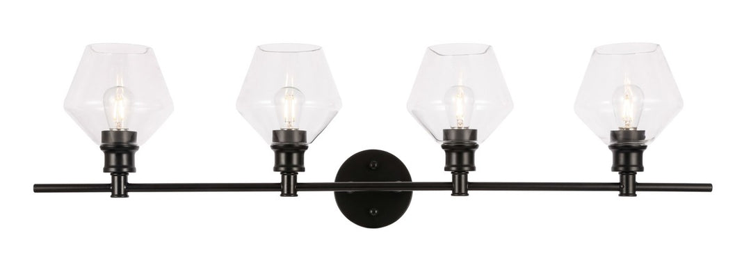 Gene Four Light Wall Sconce in Black - available from The Lighting Shoppe, trusted by Canadian homeowners