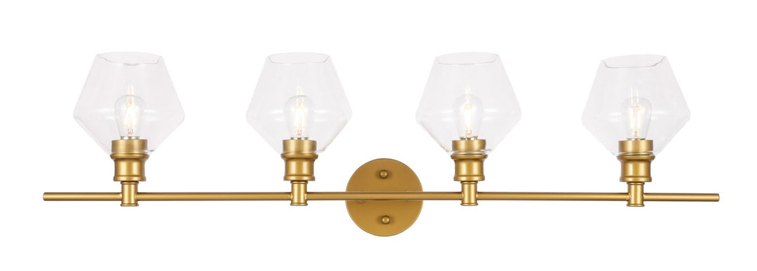 Gene Four Light Wall Sconce in Brass - available from The Lighting Shoppe, trusted by Canadian homeowners