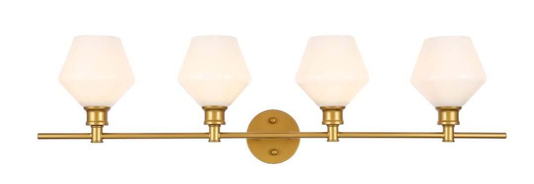 Gene Four Light Wall Sconce in Brass - available from The Lighting Shoppe, trusted by Canadian homeowners