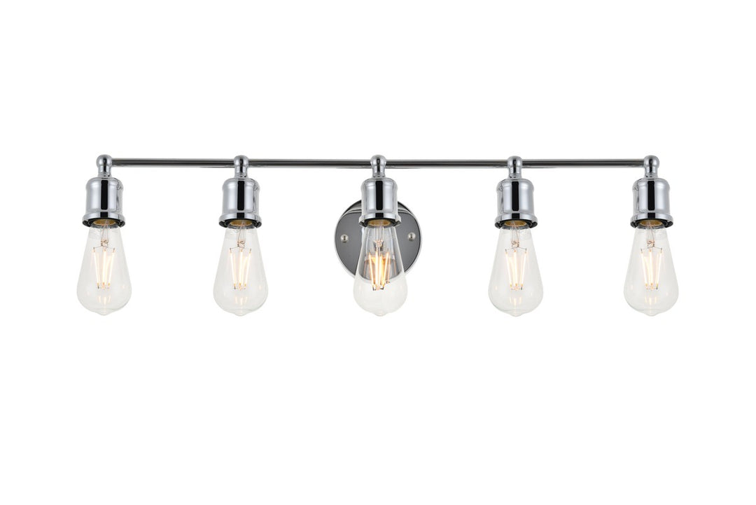 Serif Five Light Wall Sconce in Chrome - available from The Lighting Shoppe, trusted by Canadian homeowners