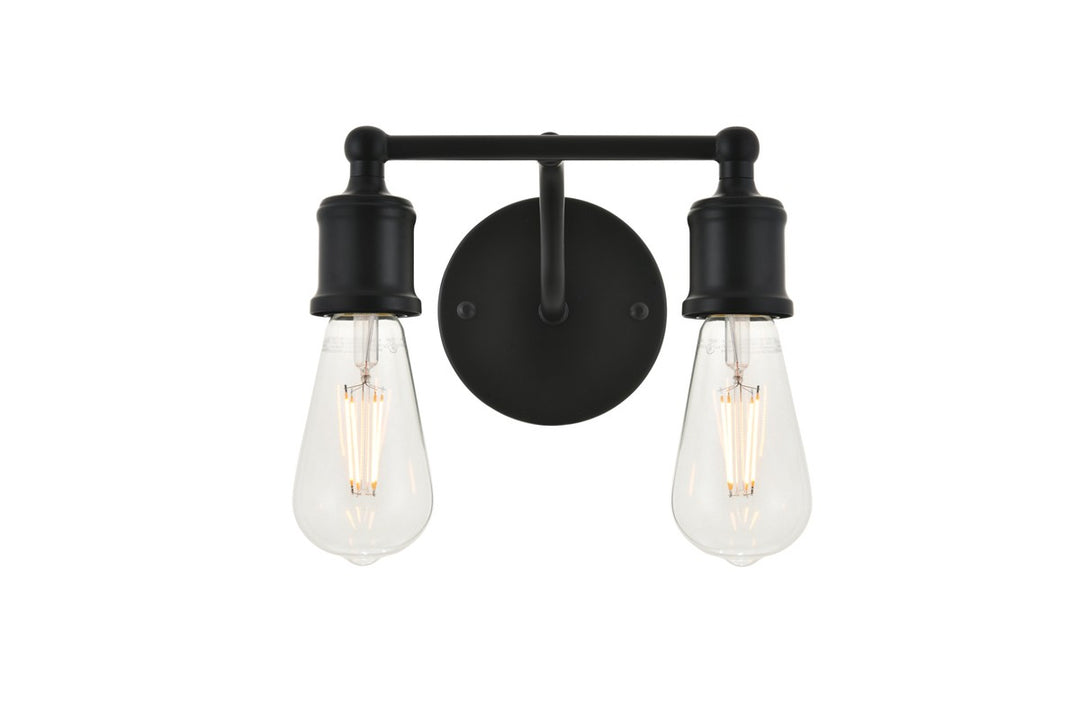 Serif Two Light Wall Sconce in black - available from The Lighting Shoppe, trusted by Canadian homeowners