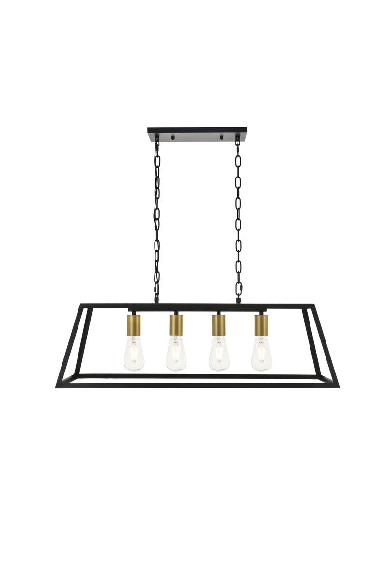 Resolute Four Light Pendant in brass - available from The Lighting Shoppe, trusted by Canadian homeowners