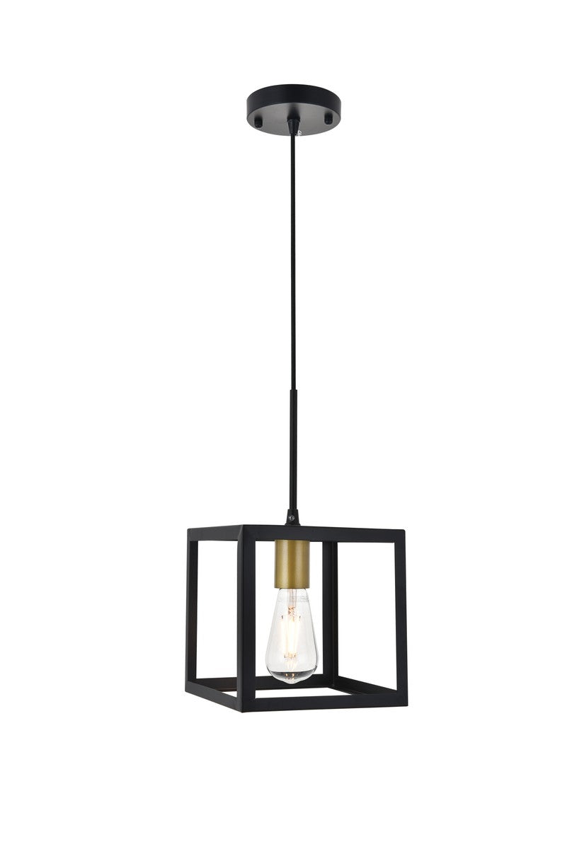 Elegant Lighting - LD4063D8BRB - One Light Pendant - Resolute - brass and black