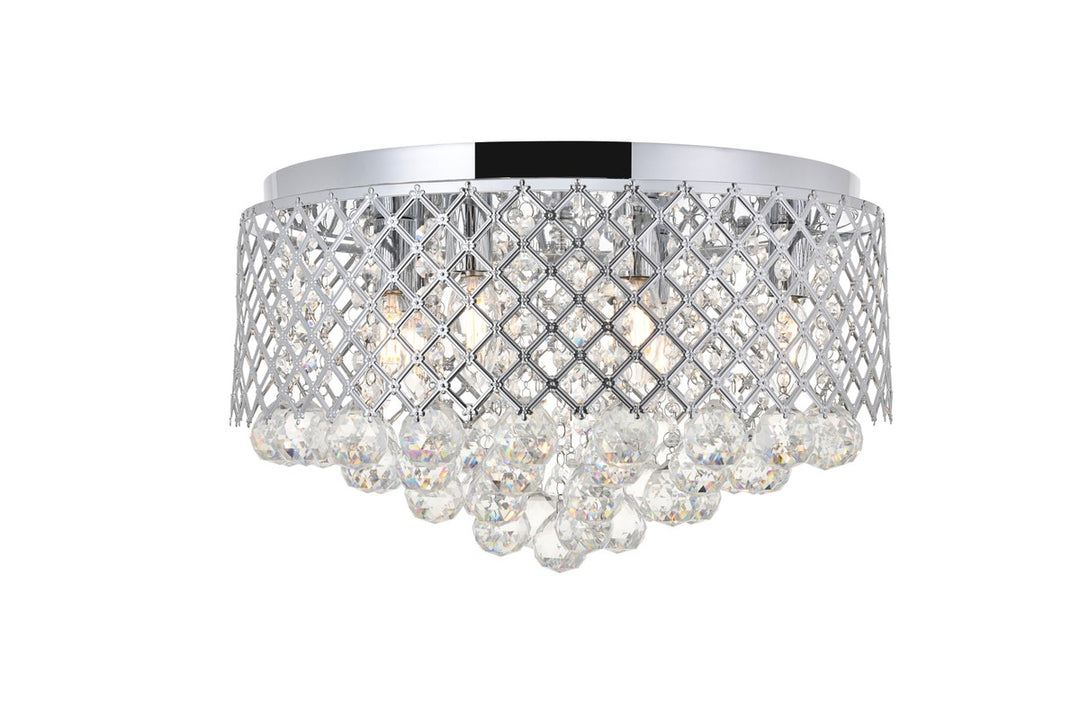 Tully Six Light Flush Mount in Chrome - available from The Lighting Shoppe, trusted by Canadian homeowners