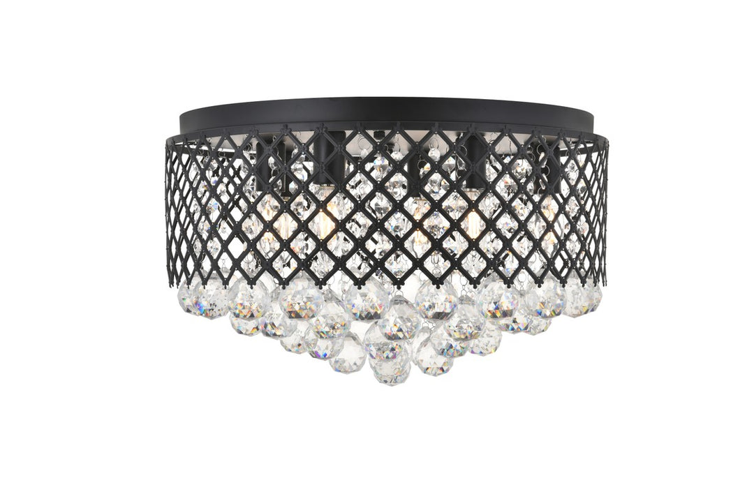 Tully Six Light Flush Mount in Matte Black - available from The Lighting Shoppe, trusted by Canadian homeowners
