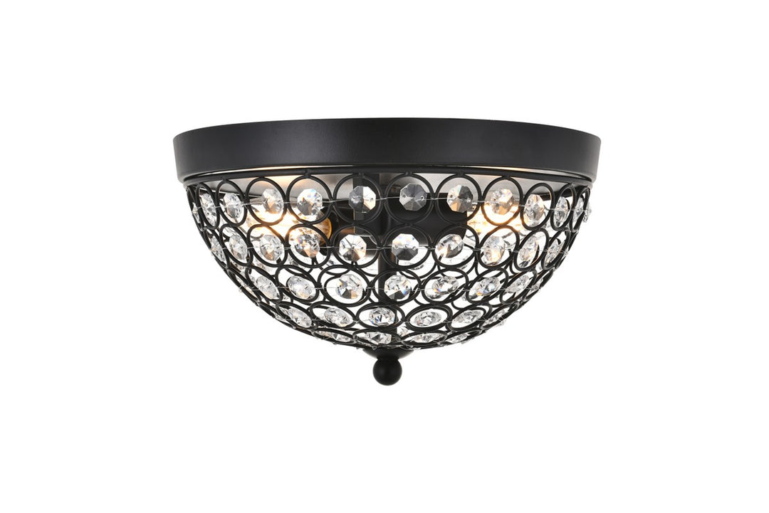 Taye Two light Flush Mount in Matte Black - available from The Lighting Shoppe, trusted by Canadian homeowners