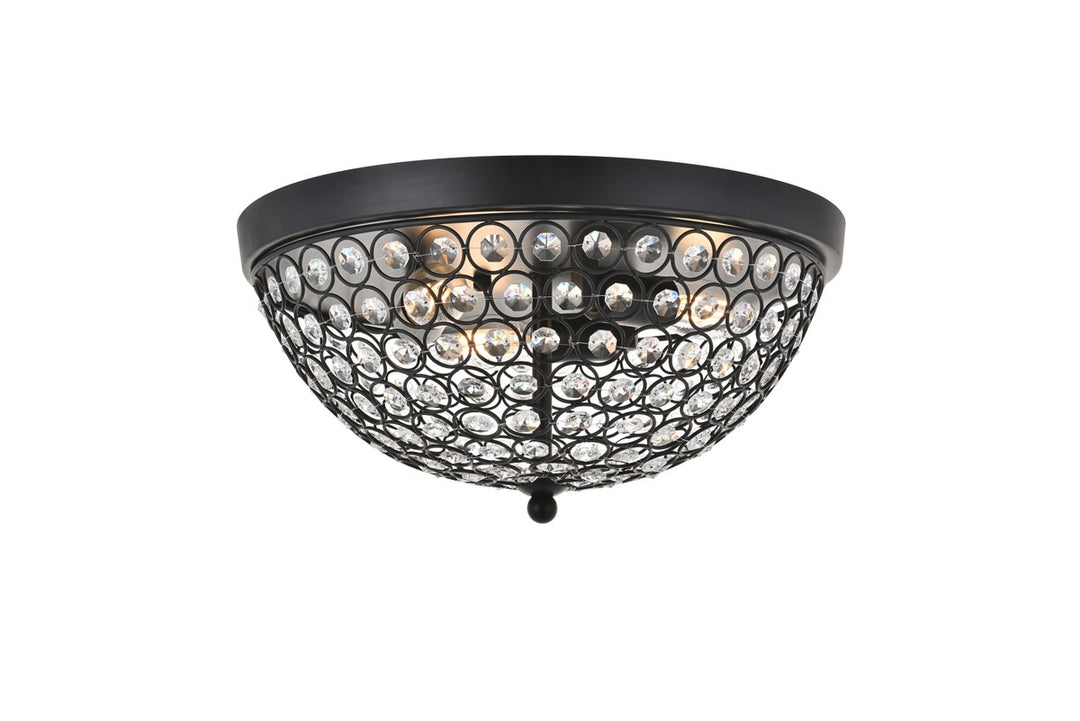 Taye Three Light Flush Mount in Matte Black - available from The Lighting Shoppe, trusted by Canadian homeowners