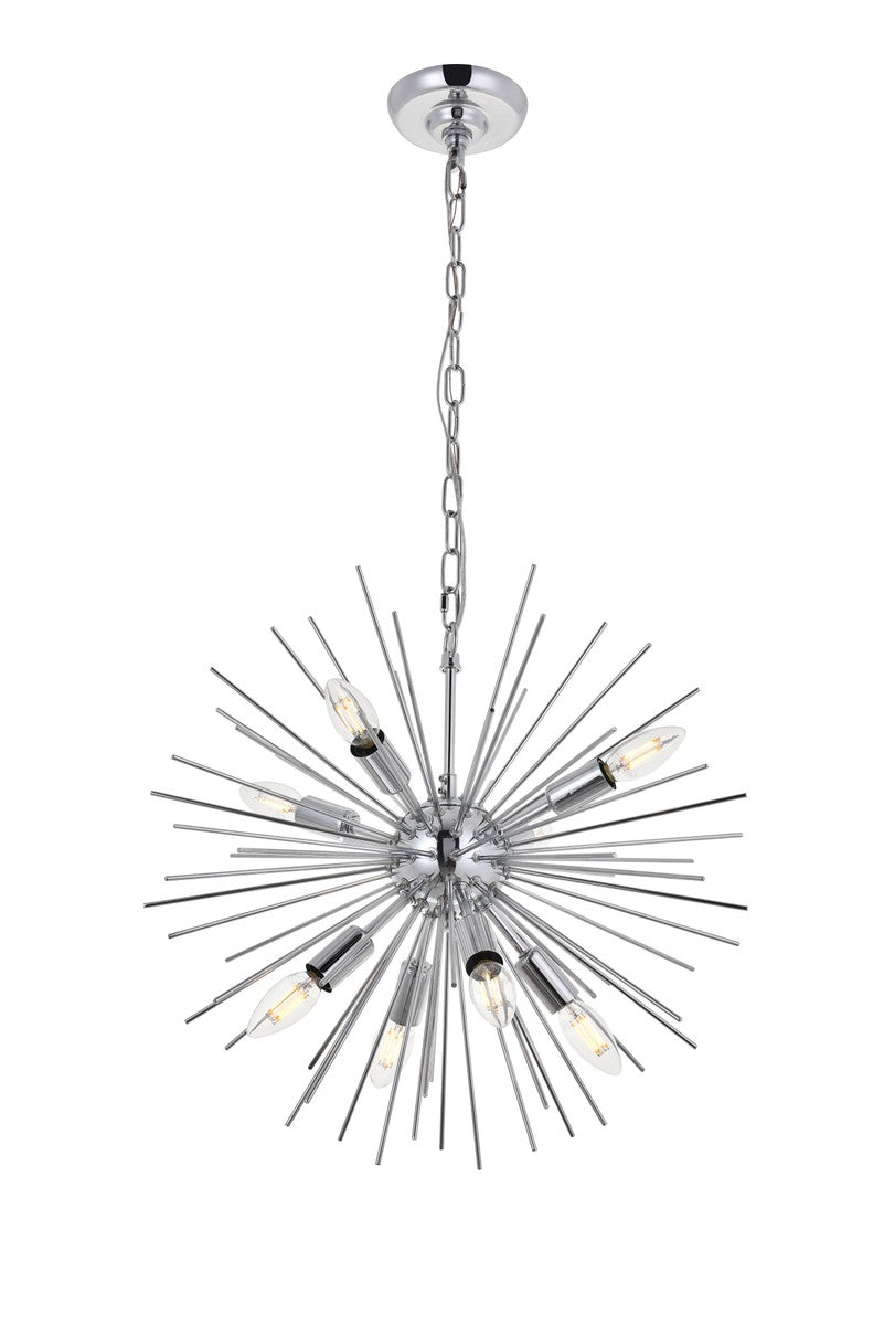 Timber Eight Light Pendant in Chrome - available from The Lighting Shoppe, trusted by Canadian homeowners