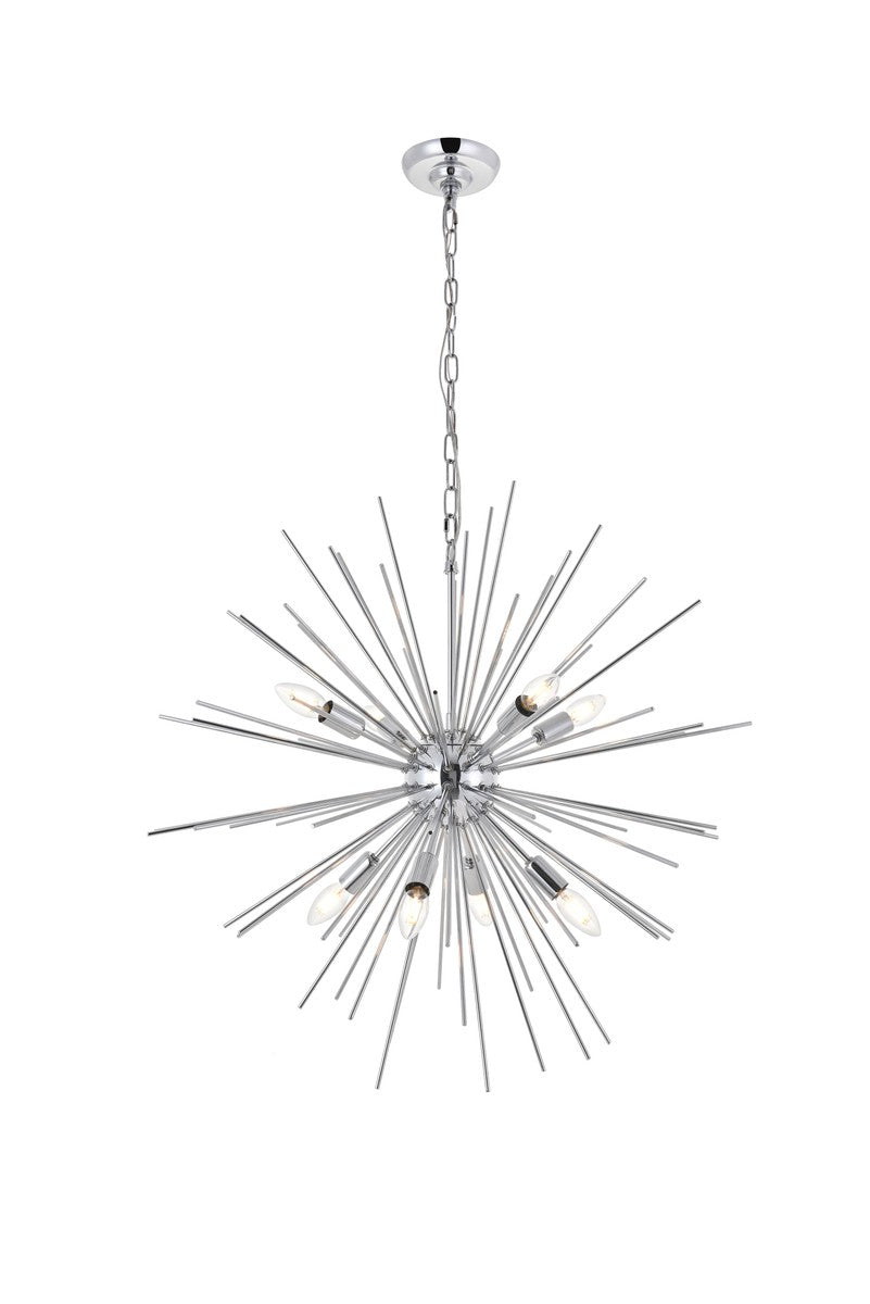Timber Eight Light Pendant in Chrome - available from The Lighting Shoppe, trusted by Canadian homeowners