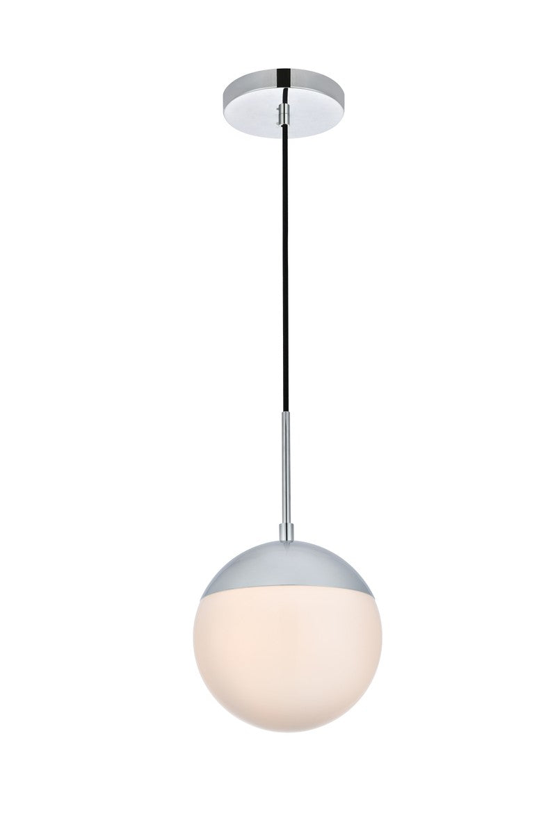 Elegant Lighting - LD6028C - One Light Pendant - Eclipse - Chrome and frosted white