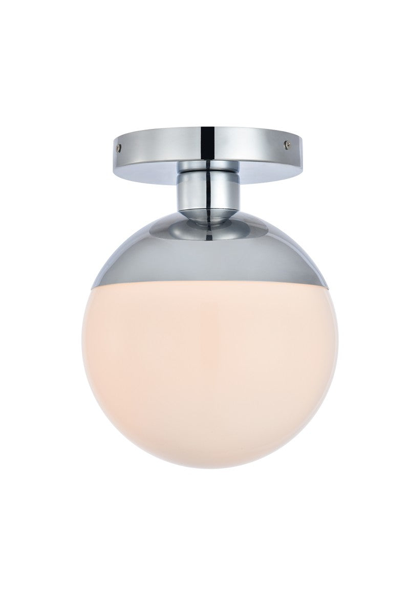 Elegant Lighting - LD6052C - One Light Flush Mount - Eclipse - Chrome and frosted white