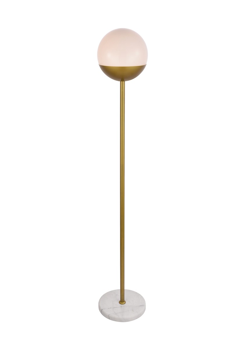 Eclipse One Light Floor Lamp in Brass - available from The Lighting Shoppe, trusted by Canadian homeowners