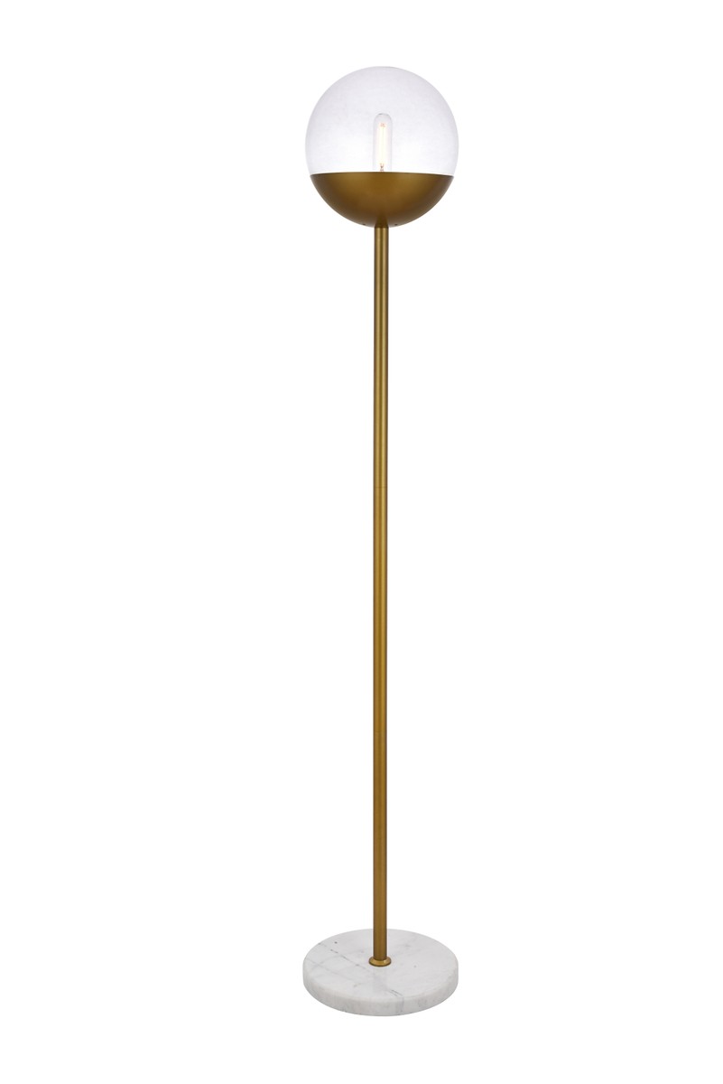 Eclipse One Light Floor Lamp in Brass - available from The Lighting Shoppe, trusted by Canadian homeowners