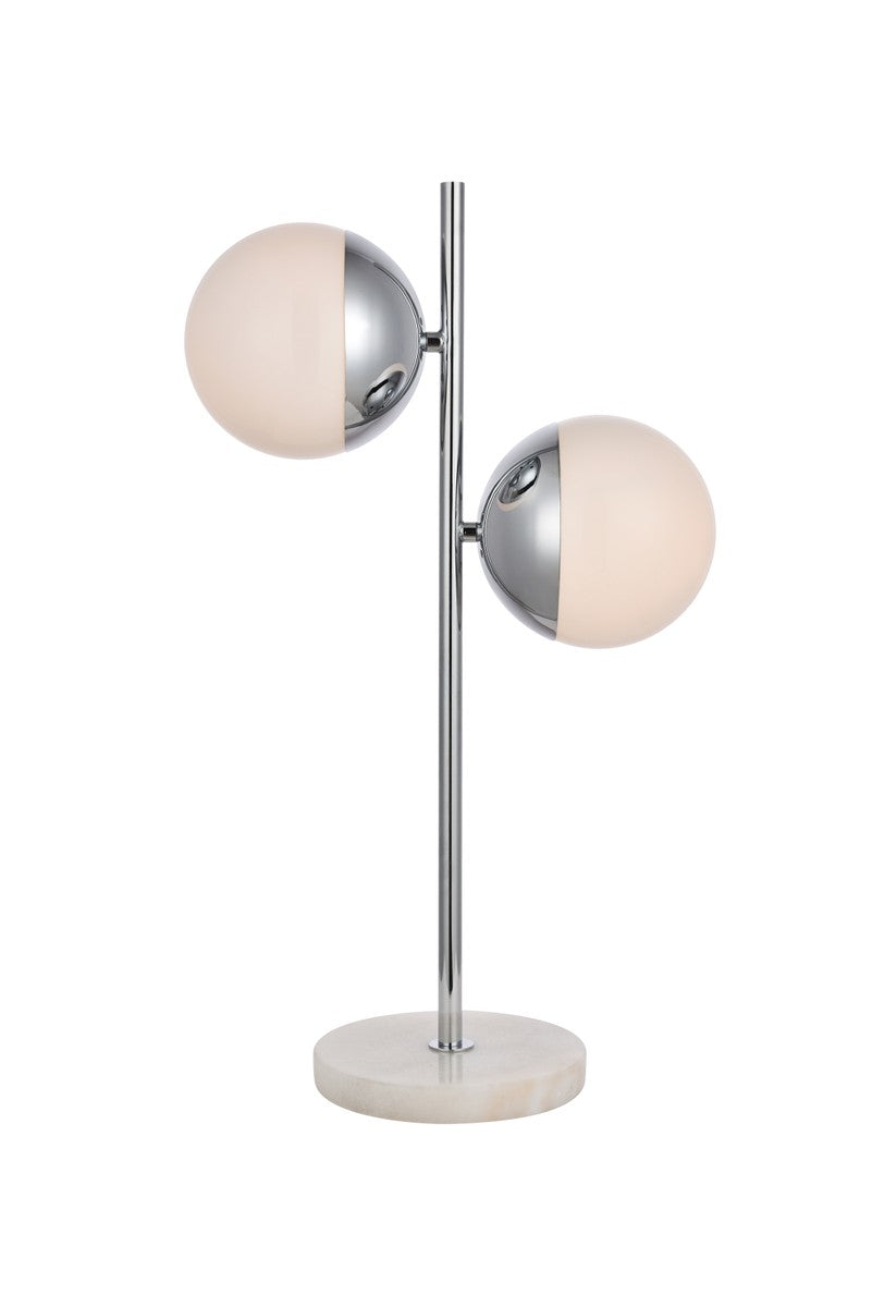 Eclipse Two Light Table Lamp in Chrome - available from The Lighting Shoppe, trusted by Canadian homeowners