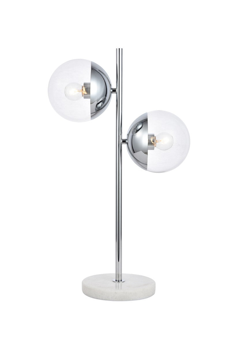 Eclipse Two Light Table Lamp in Chrome - available from The Lighting Shoppe, trusted by Canadian homeowners