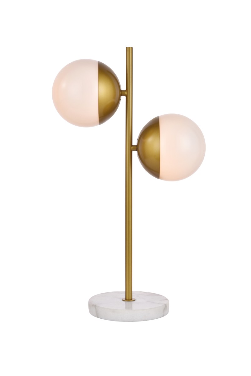 Eclipse Two Light Table Lamp in Brass - available from The Lighting Shoppe, trusted by Canadian homeowners