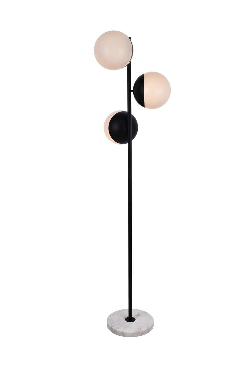 Eclipse Three Light Floor Lamp in Black - available from The Lighting Shoppe, trusted by Canadian homeowners