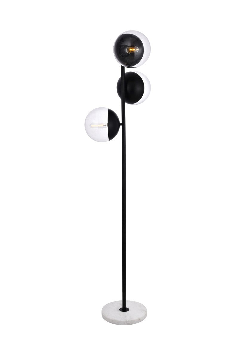 Eclipse Three Light Floor Lamp in Black - available from The Lighting Shoppe, trusted by Canadian homeowners