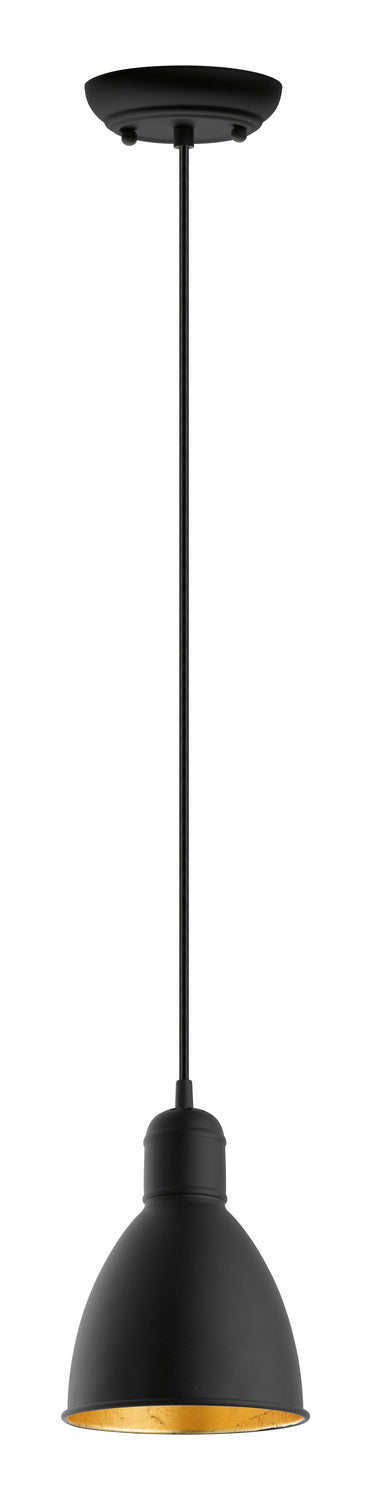 Priddy 2 One Light Pendant in Black/Gold - available from The Lighting Shoppe, trusted by Canadian homeowners
