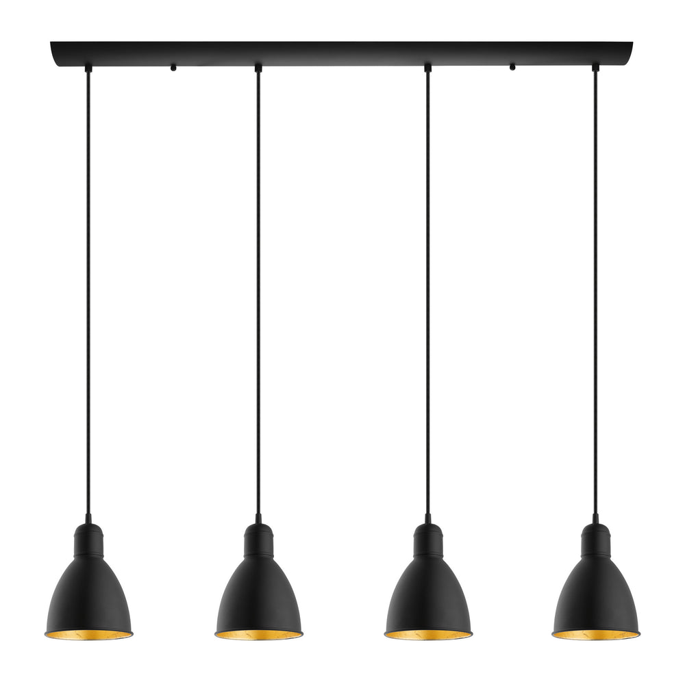 Priddy 2 Four Light Pendant in Black/Gold - available from The Lighting Shoppe, trusted by Canadian homeowners