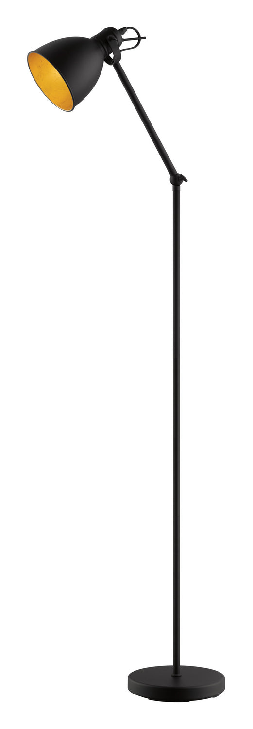 Priddy 2 One Light Floor Lamp in Black/Gold - available from The Lighting Shoppe, trusted by Canadian homeowners