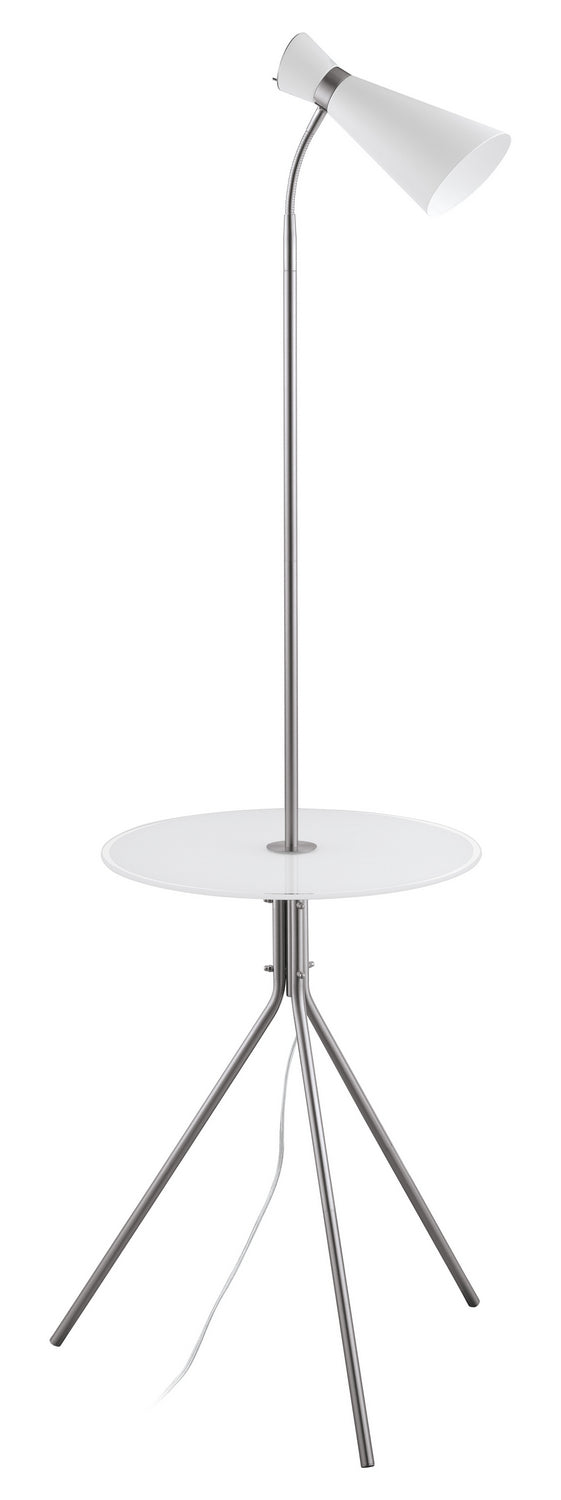 Policara One Light Floor Lamp in Matte Nickel - available from The Lighting Shoppe, trusted by Canadian homeowners