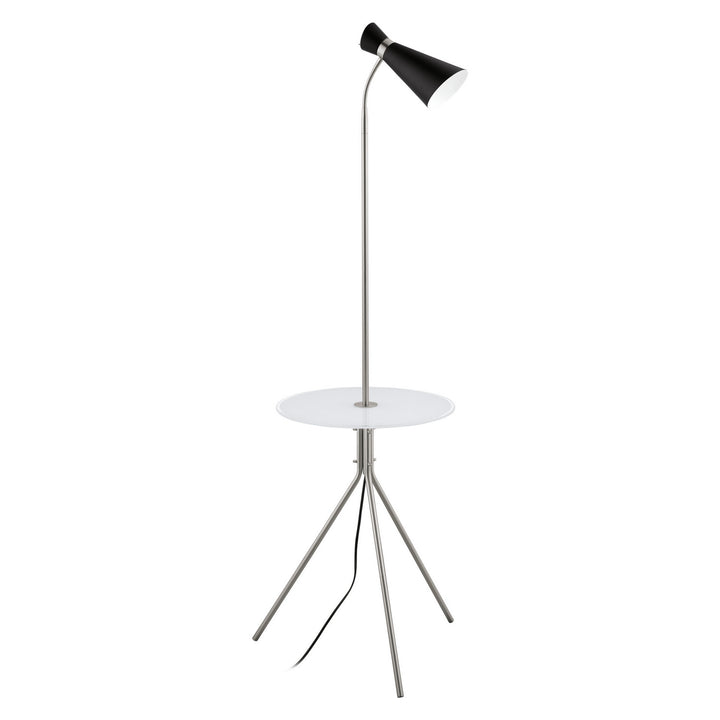 Policara One Light Floor Lamp in Matte Nickel - available from The Lighting Shoppe, trusted by Canadian homeowners