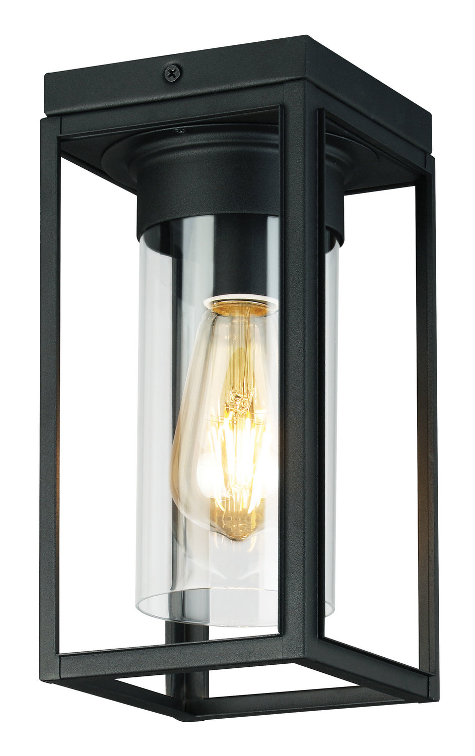 Walker Hill One Light Outdoor Ceiling Mount in Matte Black - available from The Lighting Shoppe, trusted by Canadian homeowners