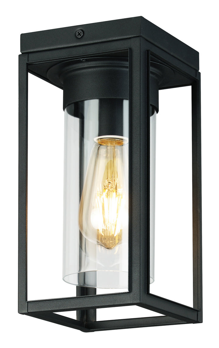 Walker Hill One Light Outdoor Ceiling Mount in Matte Black - available from The Lighting Shoppe, trusted by Canadian homeowners