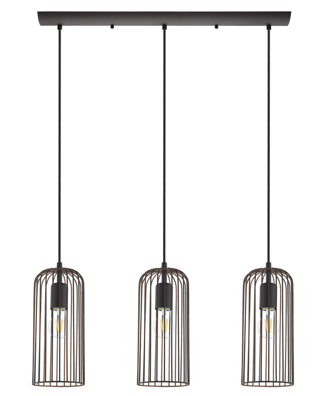 Roccamena Three Light Suspension in Black - available from The Lighting Shoppe, trusted by Canadian homeowners