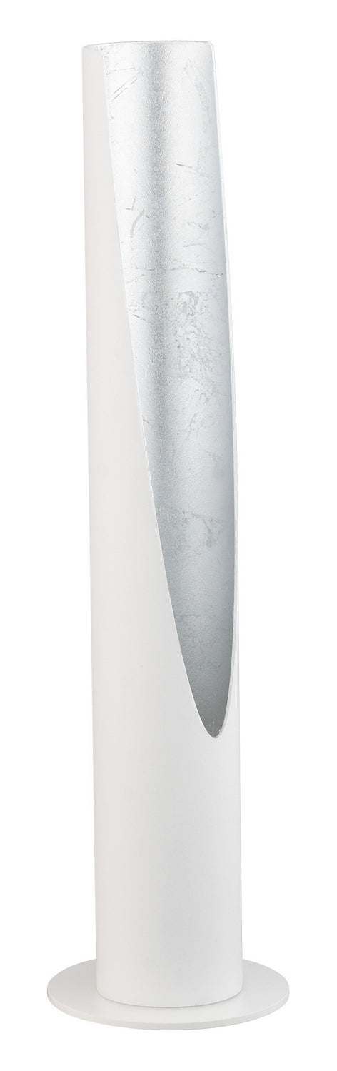 Barbotto LED Table Lamp in White & Silver - available from The Lighting Shoppe, trusted by Canadian homeowners