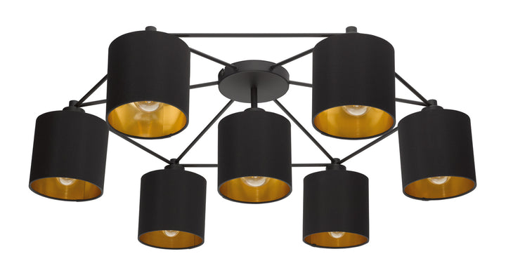 Staiti Seven Light Ceiling Mount in Black - available from The Lighting Shoppe, trusted by Canadian homeowners