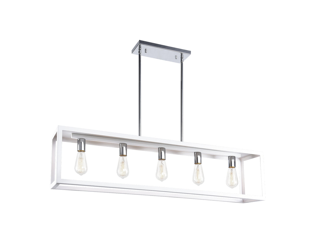 Flare Five Light Chandelier in White - available from The Lighting Shoppe, trusted by Canadian homeowners