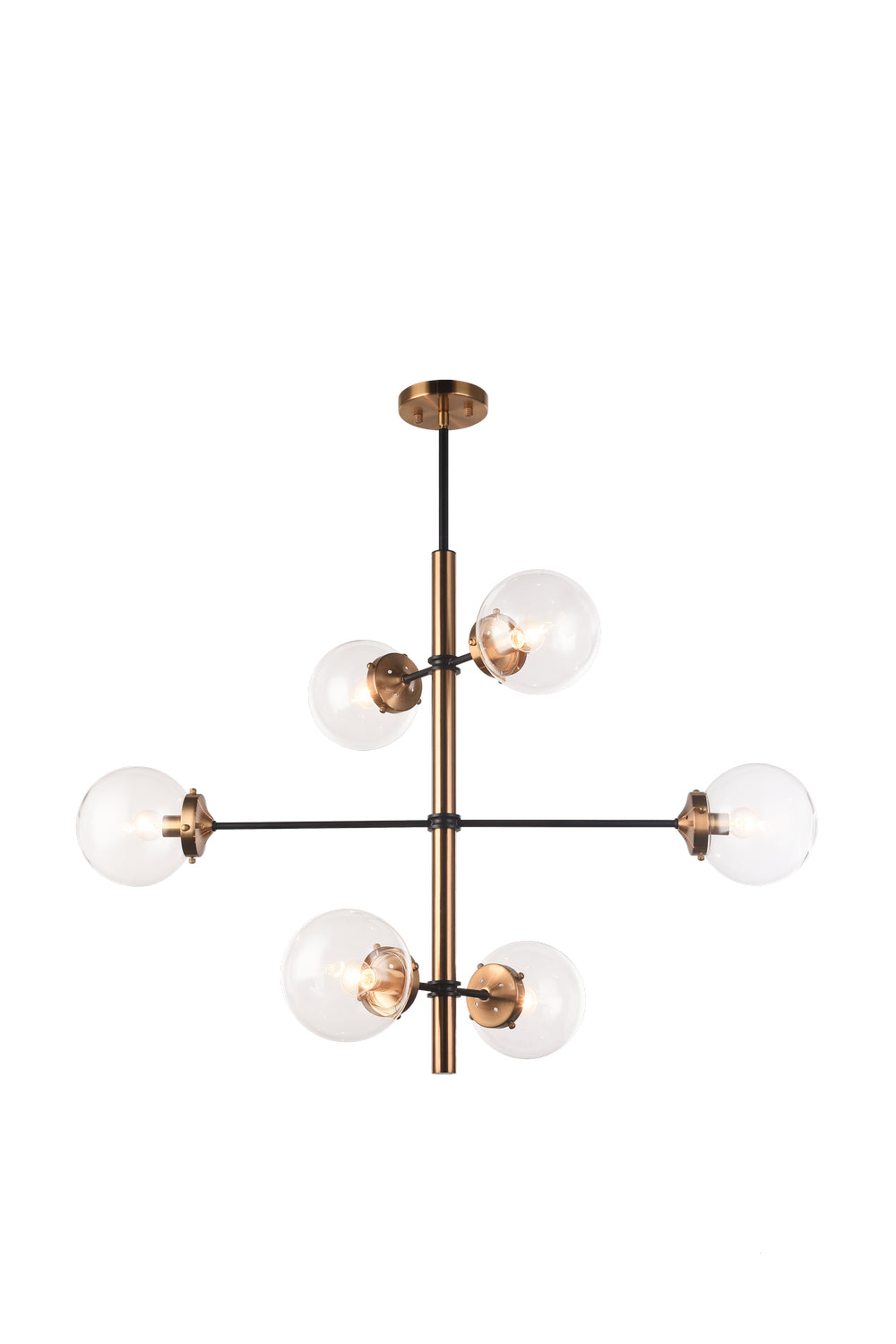 Enchant Six Light Chandelier in Aged Gold Brass - available from The Lighting Shoppe, trusted by Canadian homeowners