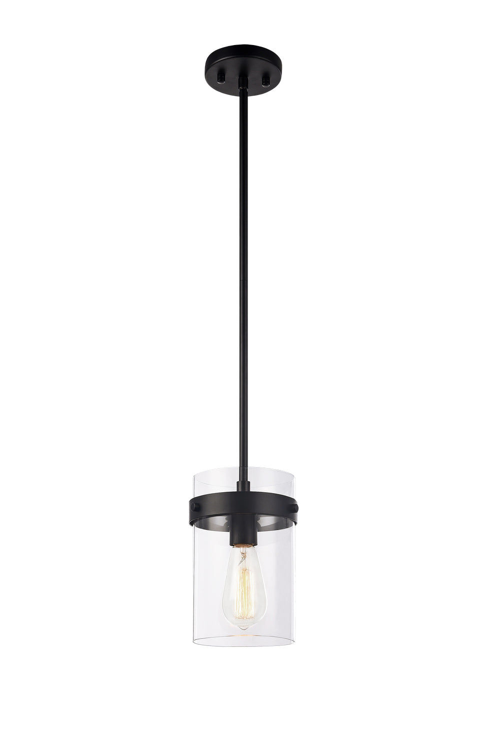 Zale One Light Pendant in Black - available from The Lighting Shoppe, trusted by Canadian homeowners