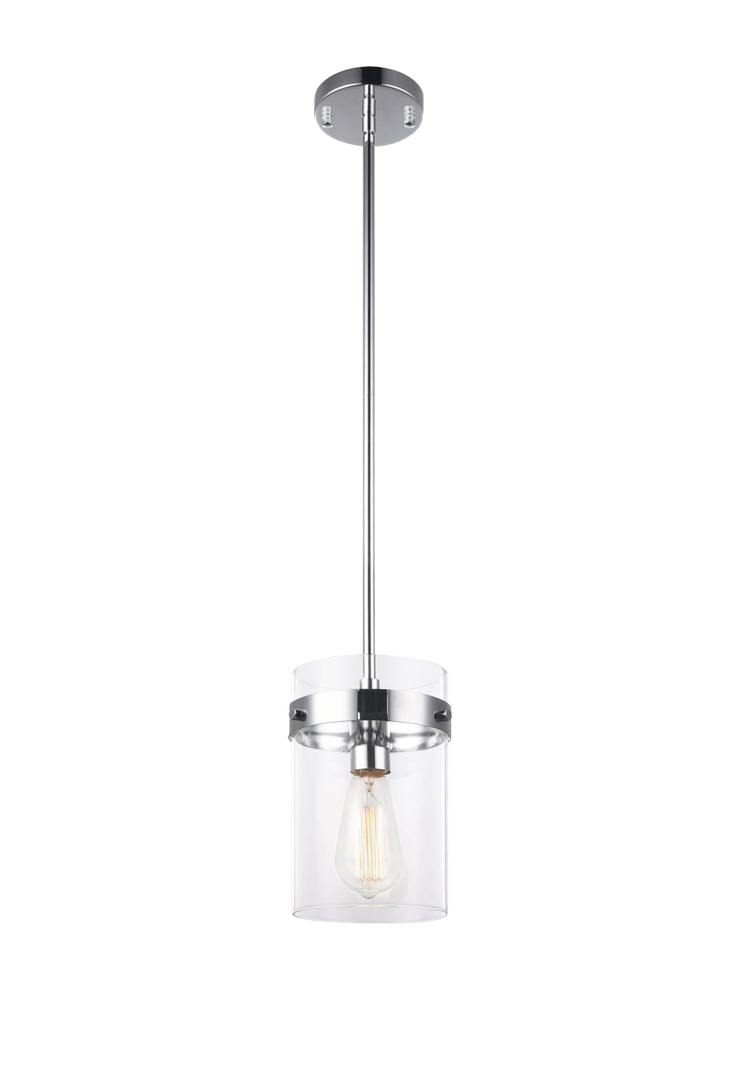 Zale One Light Pendant in Chrome - available from The Lighting Shoppe, trusted by Canadian homeowners