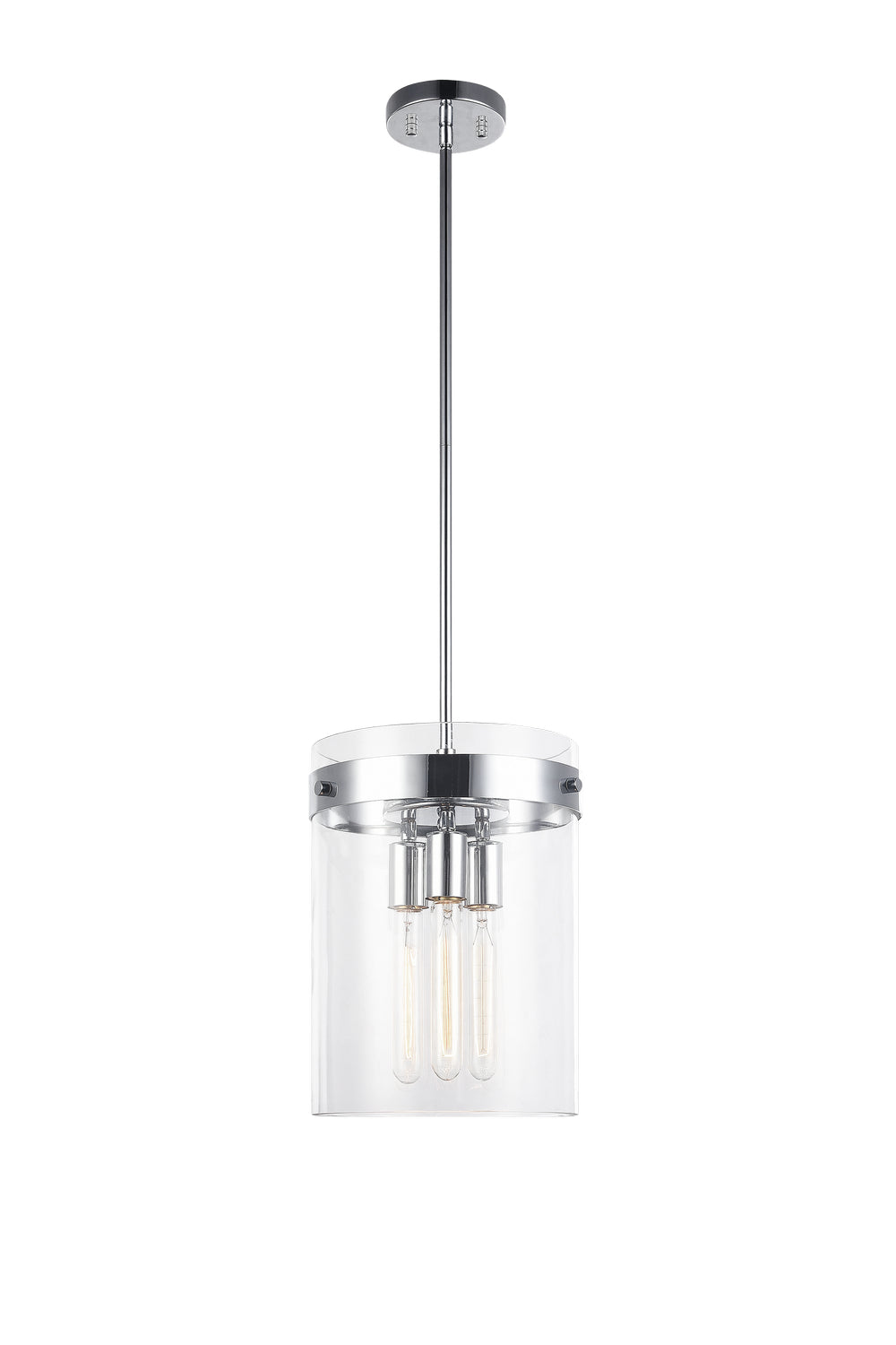 Zale Three Light Pendant in Chrome - available from The Lighting Shoppe, trusted by Canadian homeowners