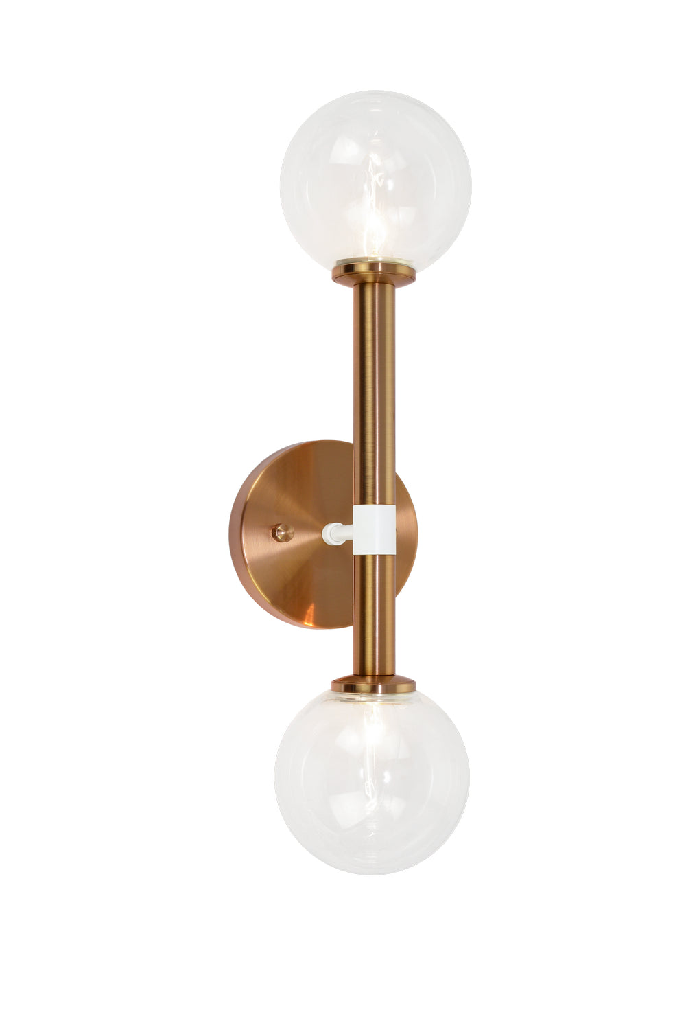 Stellar Two Light Wall Sconce in Aged Gold Brass - available from The Lighting Shoppe, trusted by Canadian homeowners