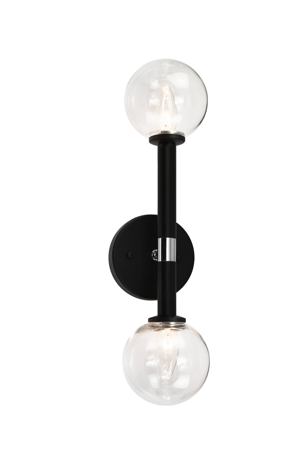 Stellar Two Light Wall Sconce in Black - available from The Lighting Shoppe, trusted by Canadian homeowners